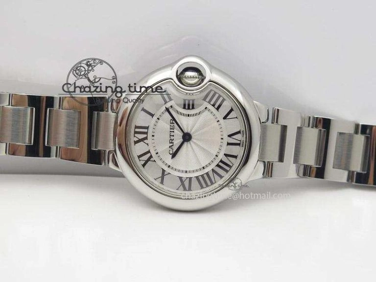 Ballon Bleu Best Edition 33mm SS White Textured Dial On SS Bracelet Ronda Quartz