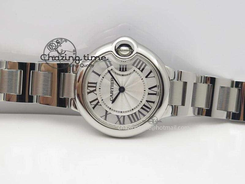 Ballon Bleu Best Edition 33mm SS White Textured Dial On SS Bracelet Ronda Quartz