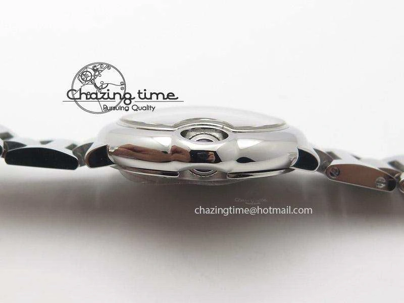 Ballon Bleu Best Edition 33mm SS White Textured Dial On SS Bracelet Ronda Quartz