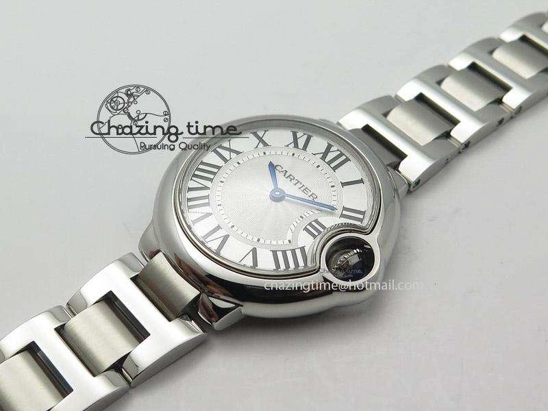 Ballon Bleu Best Edition 33mm SS White Textured Dial On SS Bracelet Ronda Quartz