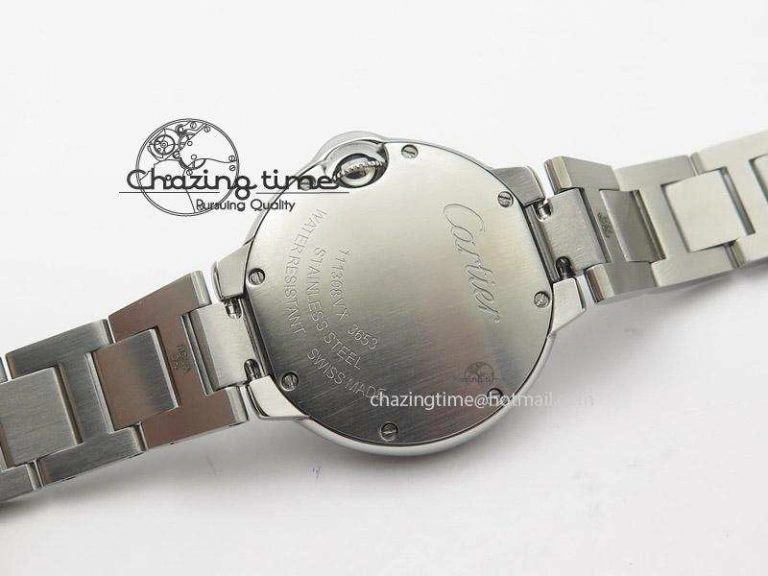 Ballon Bleu Best Edition 33mm SS White Textured Dial On SS Bracelet Ronda Quartz
