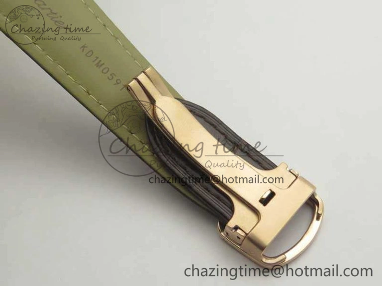 Ballon Bleu De Cartier Chrono 47mm RG ZF 1:1 Best Edition Cream White Textured Dial On Leather Strap A8101