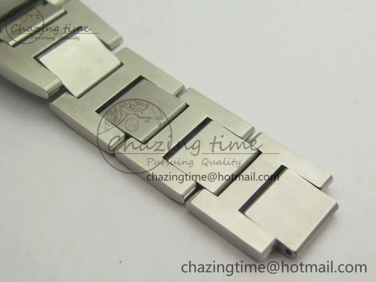 Ballon Bleu De Cartier Chrono 47mm SS ZF 1:1 Best Edition Cream White Textured Dial On SS Bracelet A8101