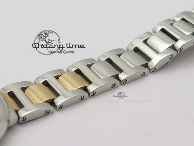 Ballon Bleu De V6 28.5mm SS RG Champagne Gold Dial On SS RG Bracelet Ronda Quartz