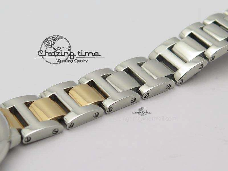 Ballon Bleu De V6 28.5mm SS RG Champagne Gold Dial On SS RG Bracelet Ronda Quartz