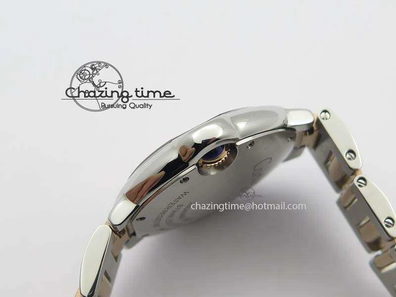 Ballon Bleu De V6 33mm SS RG Champagne Gold Dial On SS RG Bracelet Ronda Quartz