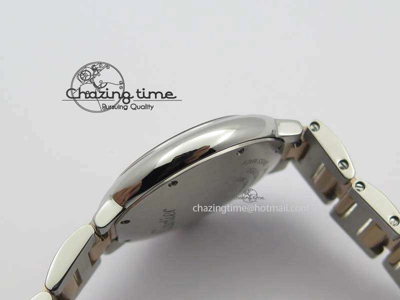 Ballon Bleu De V6 33mm SS RG Champagne Gold Dial On SS RG Bracelet Ronda Quartz