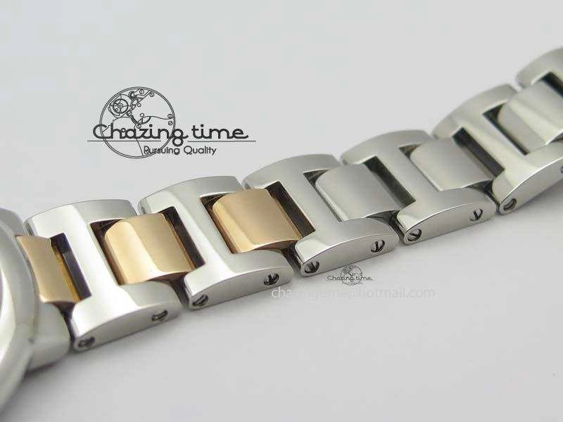 Ballon Bleu De V6 33mm SS RG Champagne Gold Dial On SS RG Bracelet Ronda Quartz