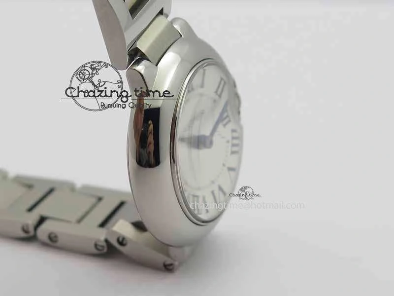 Ballon Bleu Ladies 28mm SS MK 1:1 Best Edition White Dial On SS Bracelet Ronda Quartz