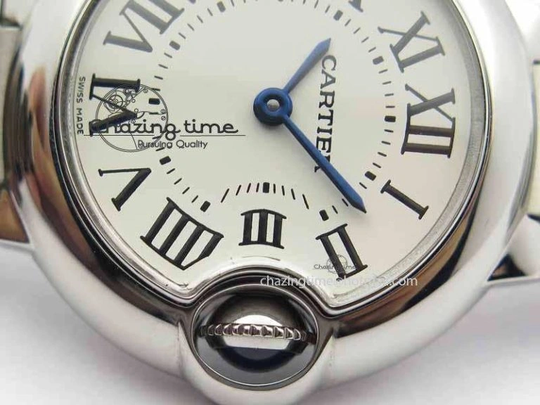 Ballon Bleu Ladies 28mm SS MK 1:1 Best Edition White Dial On SS Bracelet Ronda Quartz