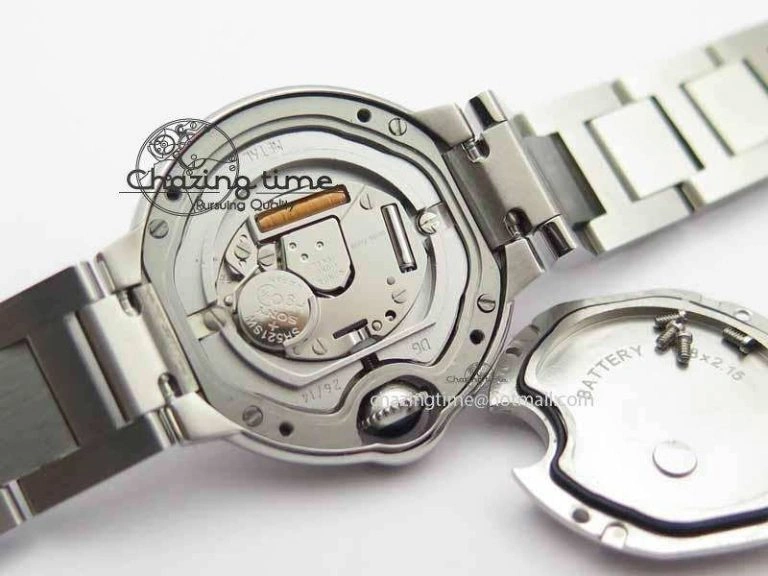 Ballon Bleu Ladies 28mm SS MK 1:1 Best Edition White Dial On SS Bracelet Ronda Quartz