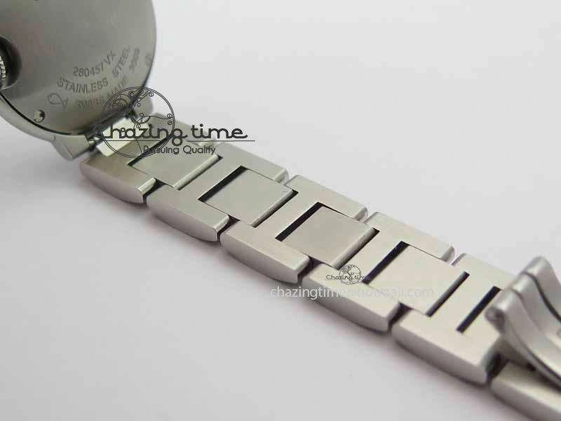 Ballon Bleu Ladies 28mm SS MK 1:1 Best Edition White Dial On SS Bracelet Ronda Quartz