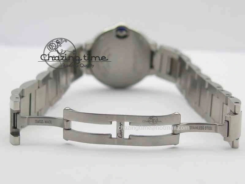 Ballon Bleu Ladies 28mm SS MK 1:1 Best Edition White Dial On SS Bracelet Ronda Quartz