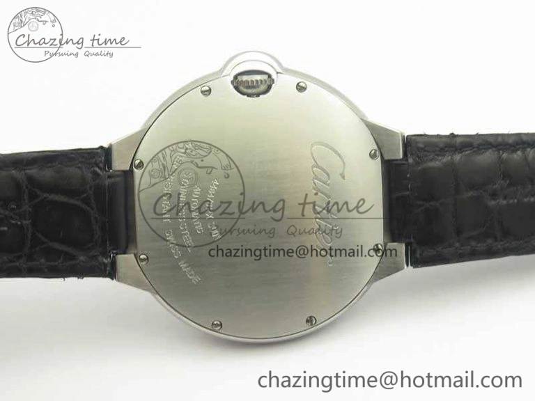 Ballon Bleu T Diamond SS Full Paved Diam Dial On Black Croco Strap Miyota 9015(Free Leather Strap)