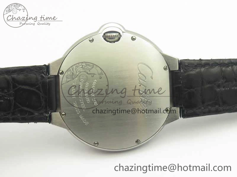 Ballon Bleu T Diamond SS Full Paved Diam Dial On Black Croco Strap Miyota 9015(Free Leather Strap)