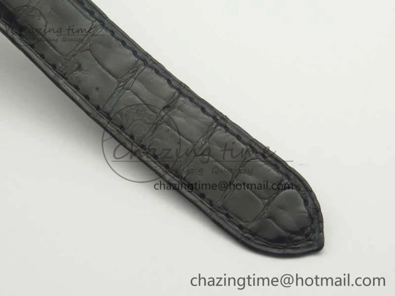 Ballon Bleu T Diamond SS Full Paved Diam Dial On Black Croco Strap Miyota 9015(Free Leather Strap)