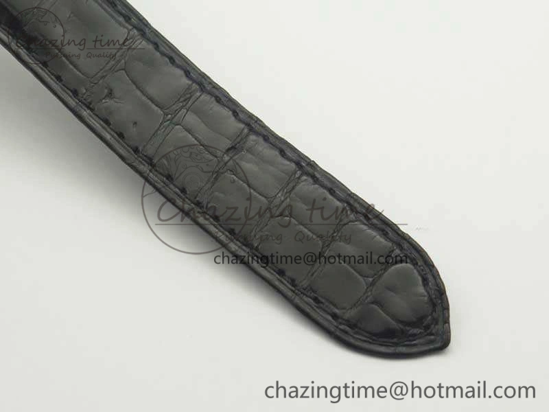 Ballon Bleu T Diamond SS Full Paved Diam Dial On Black Croco Strap Miyota 9015(Free Leather Strap)
