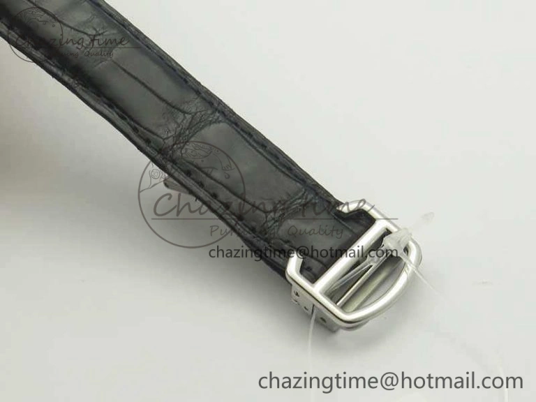 Ballon Bleu T Diamond SS Full Paved Diam Dial On Black Croco Strap Miyota 9015(Free Leather Strap)
