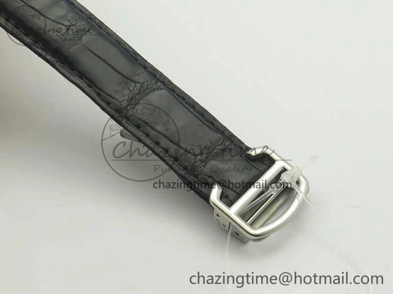 Ballon Bleu T Diamond SS Full Paved Diam Dial On Black Croco Strap Miyota 9015(Free Leather Strap)