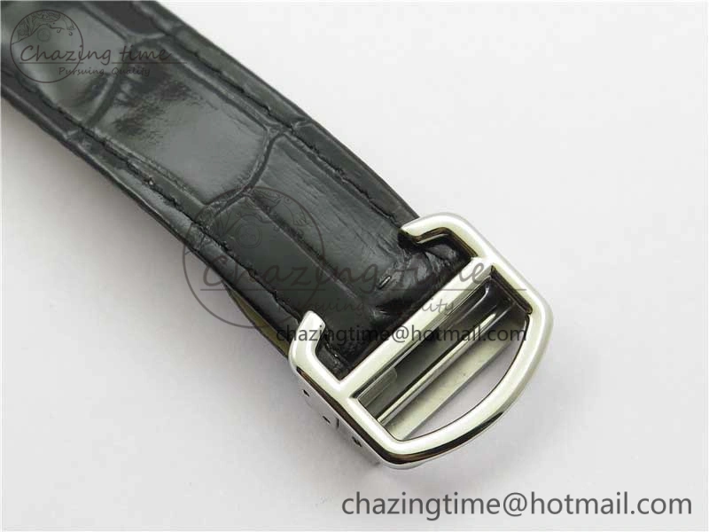 Ballon Bleu T Diamond SS Full Paved Diamonds with Roman Markers Dial on Black Leather Strap Miyota 9015