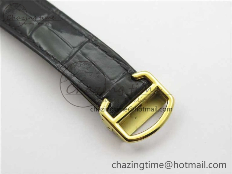Ballon Bleu T Diamond YG Full Paved Diamonds Dial on Black Leather Strap Miyota 9015