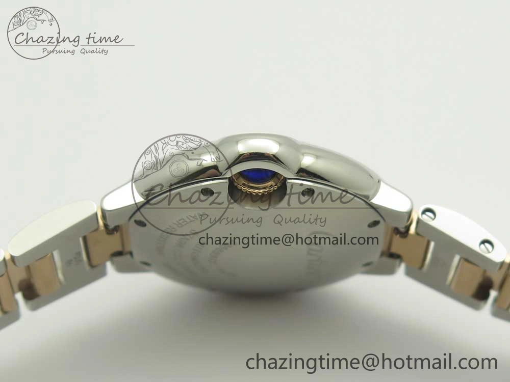 Ballon Bleu V6F 1:1 Best Edition 33mm SS RG RG Texture Dial on SS Bracelet SEIKO NH05A