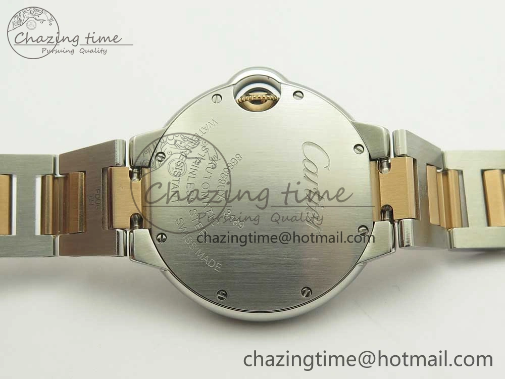 Ballon Bleu V6F 1:1 Best Edition 33mm SS RG RG Texture Dial on SS Bracelet SEIKO NH05A