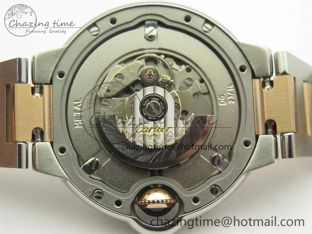 Ballon Bleu V6F 1:1 Best Edition 33mm SS RG RG Texture Dial on SS Bracelet SEIKO NH05A