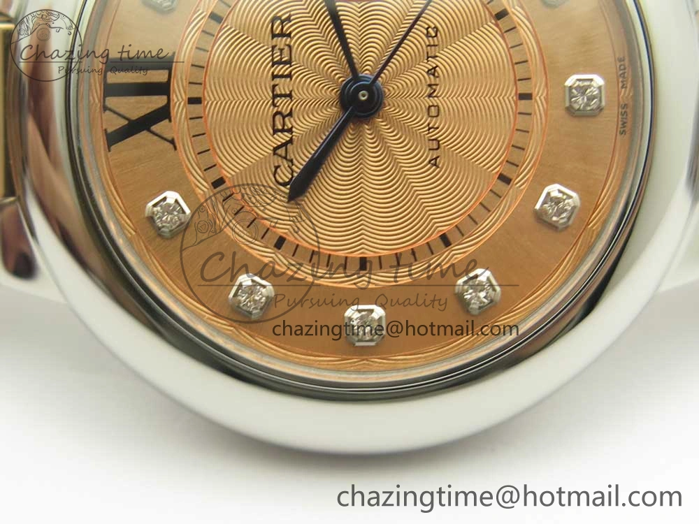 Ballon Bleu V6F 1:1 Best Edition 33mm SS RG RG Texture Dial on SS Bracelet SEIKO NH05A