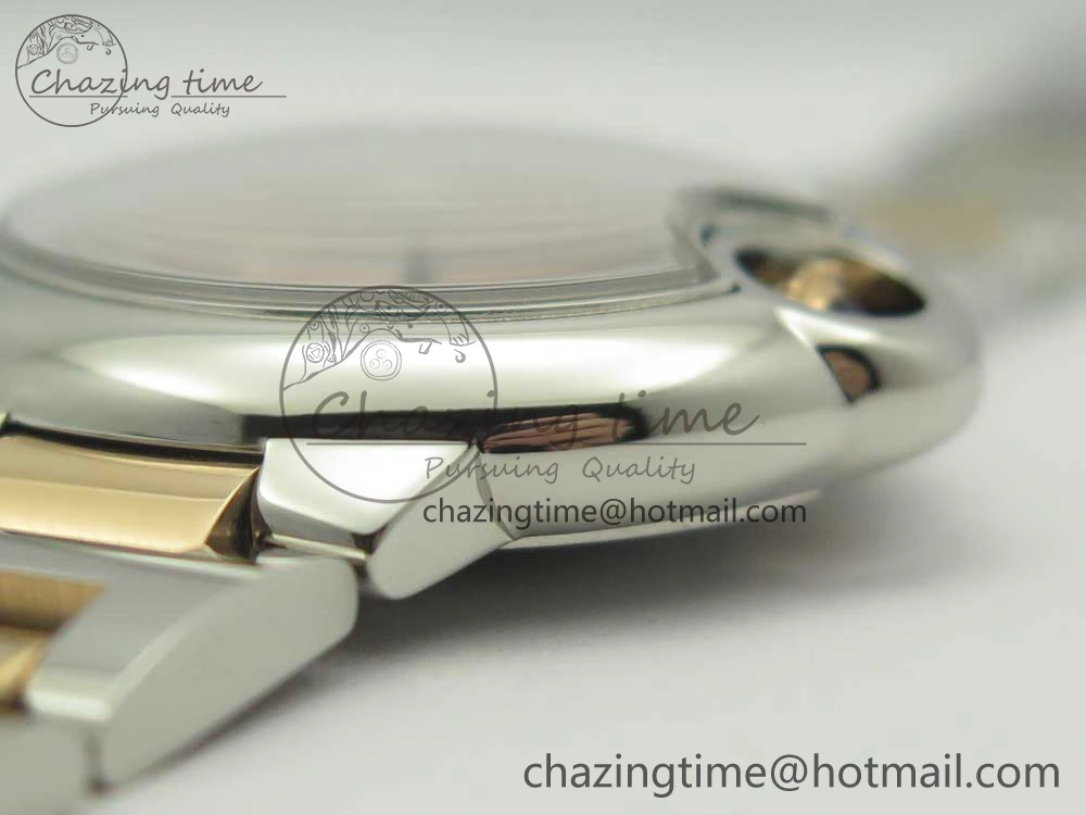 Ballon Bleu V6F 1:1 Best Edition 33mm SS RG RG Texture Dial on SS Bracelet SEIKO NH05A