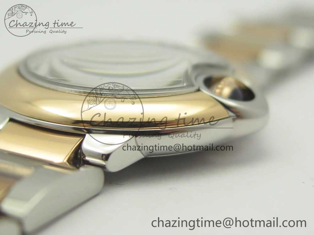Ballon Bleu V6F 28mm SS RG 1:1 Best Edition White Texture Dial on SS Bracelet Ronda Quartz