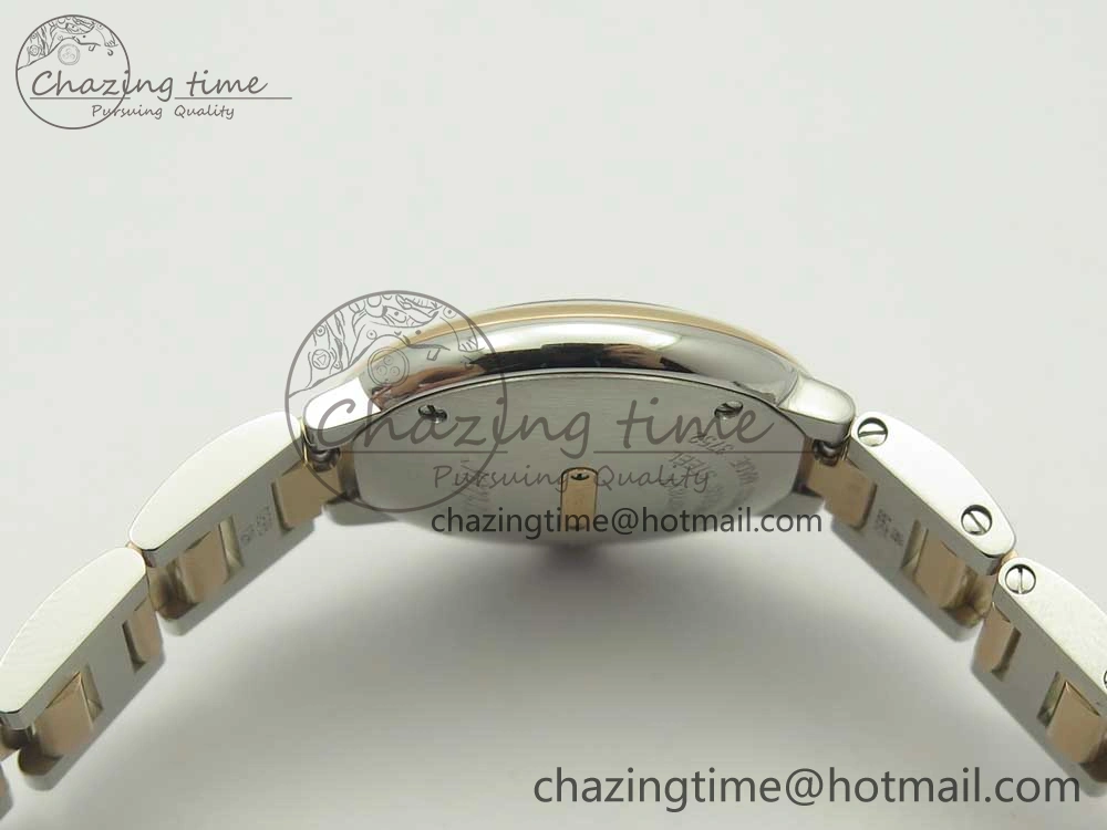 Ballon Bleu V6F 28mm SS RG 1:1 Best Edition White Texture Dial on SS Bracelet Ronda Quartz