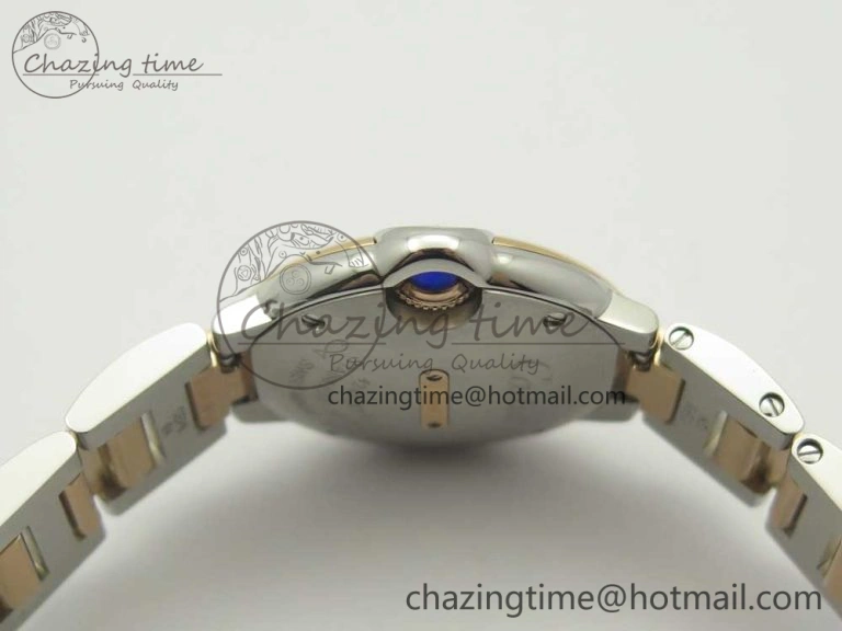 Ballon Bleu V6F 28mm SS RG 1:1 Best Edition White Texture Dial on SS Bracelet Ronda Quartz