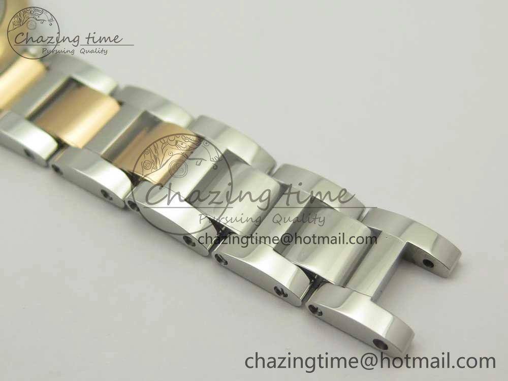 Ballon Bleu V6F 28mm SS RG 1:1 Best Edition White Texture Dial on SS Bracelet Ronda Quartz