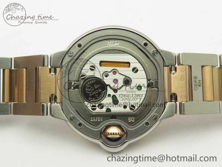 Ballon Bleu V6F 28mm SS RG 1:1 Best Edition White Texture Dial on SS Bracelet Ronda Quartz