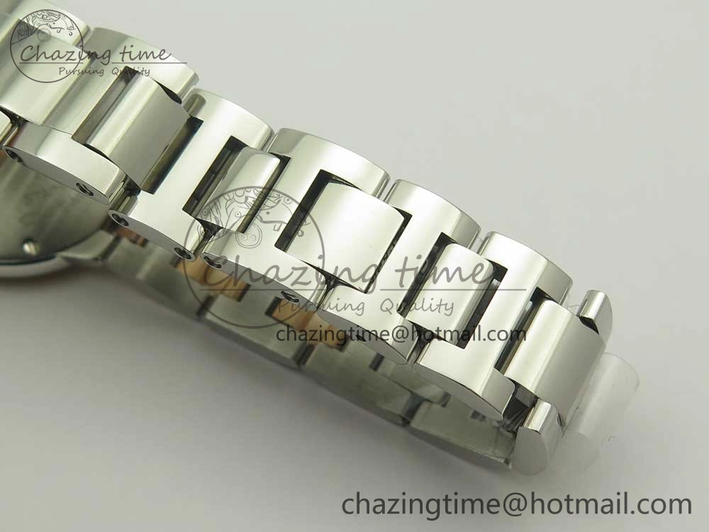 Ballon Bleu V6F 28mm SS RG 1:1 Best Edition White Texture Dial on SS Bracelet Ronda Quartz