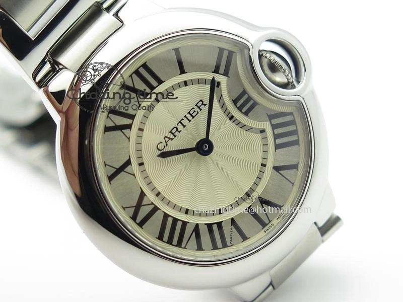 Ballon Bleu V6F Best Edition 33mm SS White Textured Dial On SS Bracelet Ronda Quartz