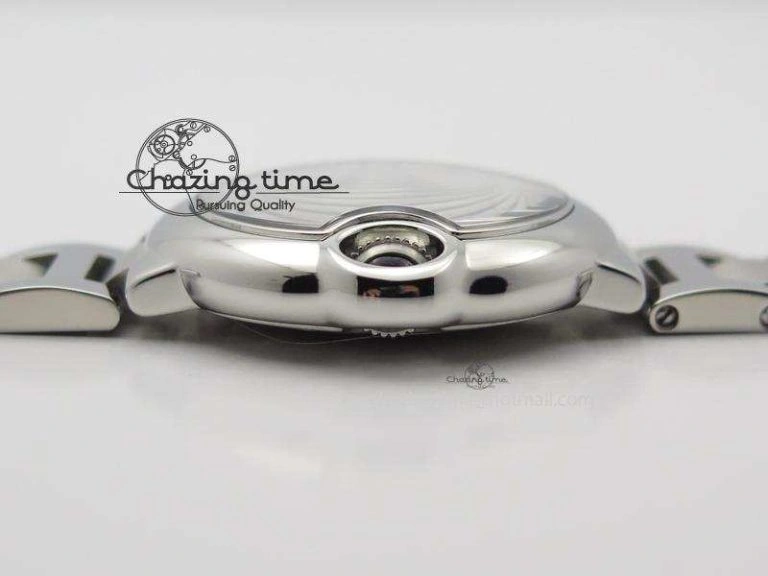 Ballon Bleu V6F Best Edition 33mm SS White Textured Dial On SS Bracelet Ronda Quartz