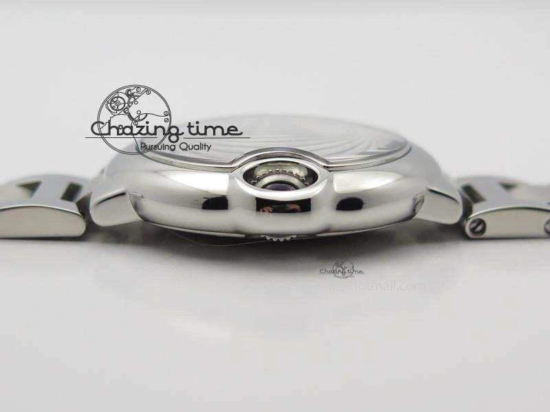 Ballon Bleu V6F Best Edition 33mm SS White Textured Dial On SS Bracelet Ronda Quartz
