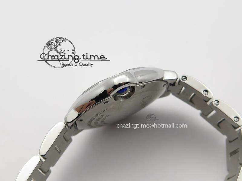 Ballon Bleu V6F Best Edition 33mm SS White Textured Dial On SS Bracelet Ronda Quartz