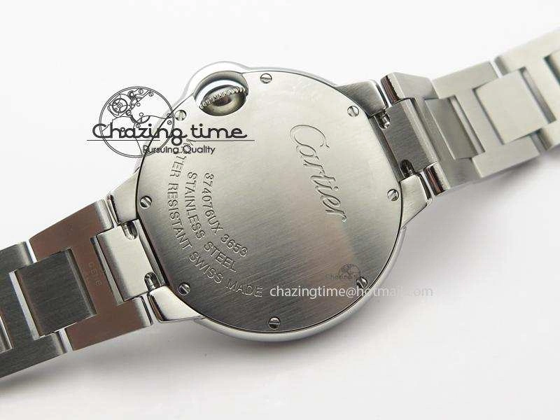 Ballon Bleu V6F Best Edition 33mm SS White Textured Dial On SS Bracelet Ronda Quartz