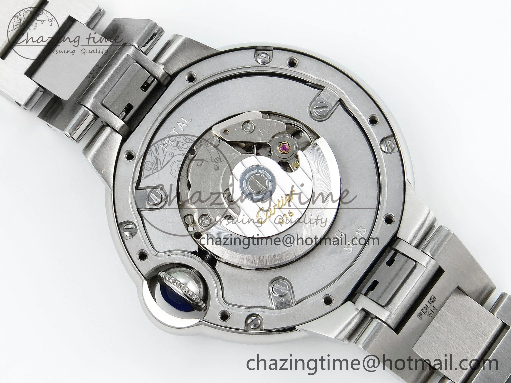 Ballon Bleu WSBB0044 33mm SS CHF 1:1 Best Edition Pink Textured Dial on SS Bracelet SEIKO NH05A