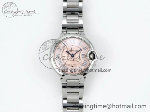 Ballon Bleu WSBB0044 33mm SS CHF 1:1 Best Edition Pink Textured Dial on SS Bracelet SEIKO NH05A