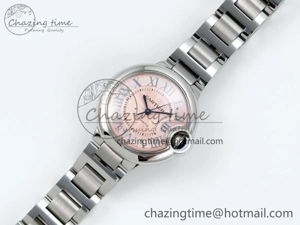 Ballon Bleu WSBB0044 33mm SS CHF 1:1 Best Edition Pink Textured Dial on SS Bracelet SEIKO NH05A