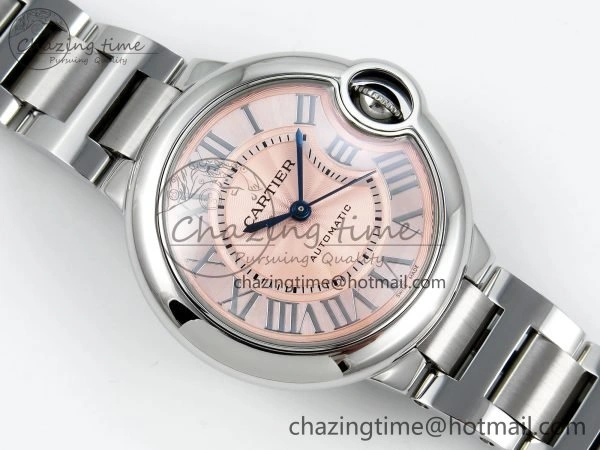 Ballon Bleu WSBB0044 33mm SS CHF 1:1 Best Edition Pink Textured Dial on SS Bracelet SEIKO NH05A