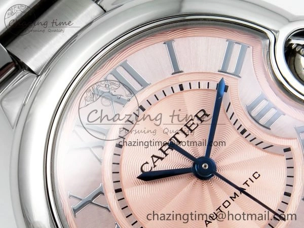Ballon Bleu WSBB0044 33mm SS CHF 1:1 Best Edition Pink Textured Dial on SS Bracelet SEIKO NH05A