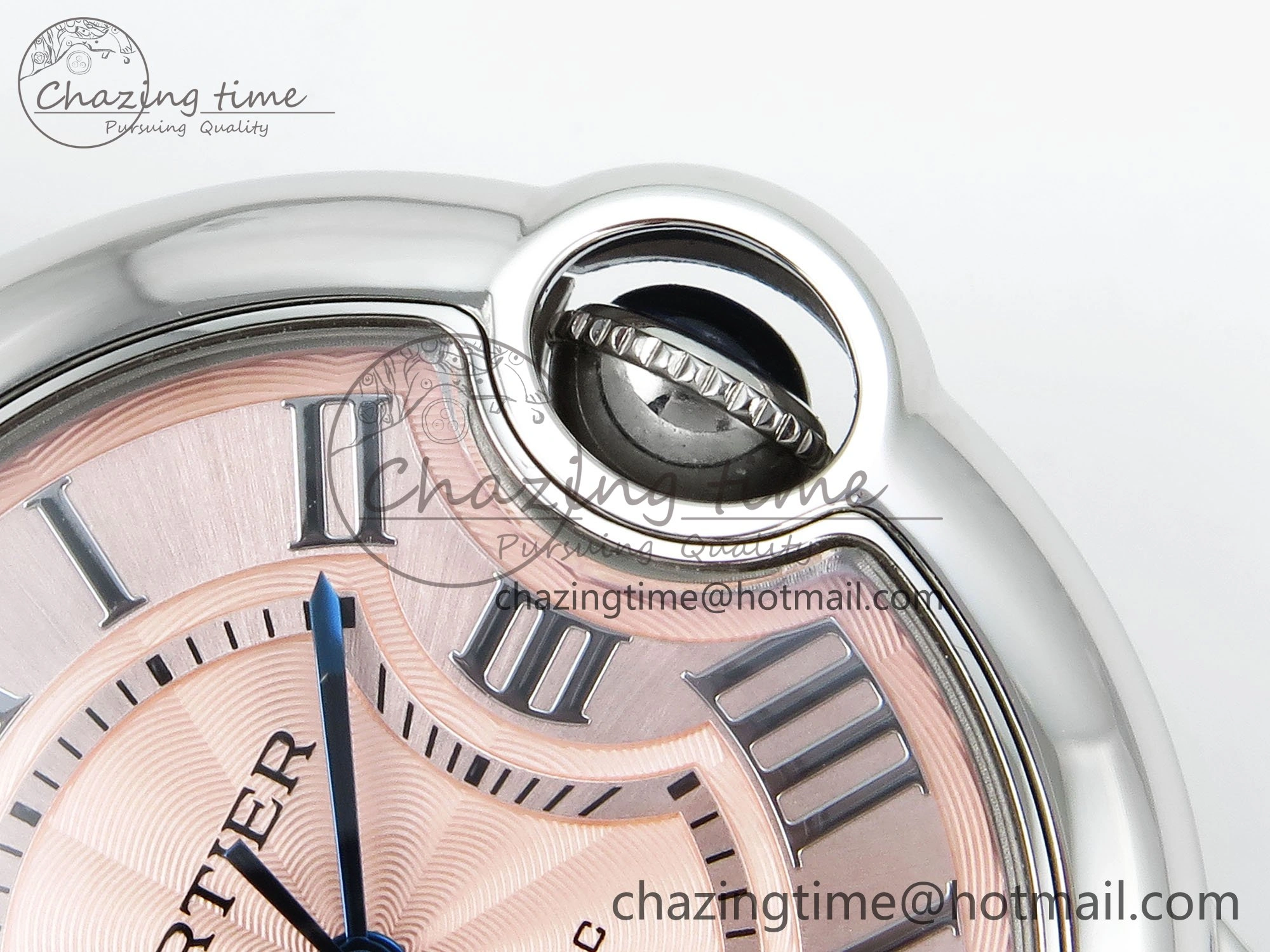 Ballon Bleu WSBB0044 33mm SS CHF 1:1 Best Edition Pink Textured Dial on SS Bracelet SEIKO NH05A