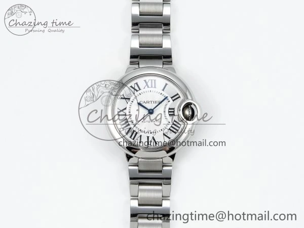 Ballon Bleu WSBB0044 33mm SS CHF 1:1 Best Edition White Textured Dial on SS Bracelet SEIKO NH05A
