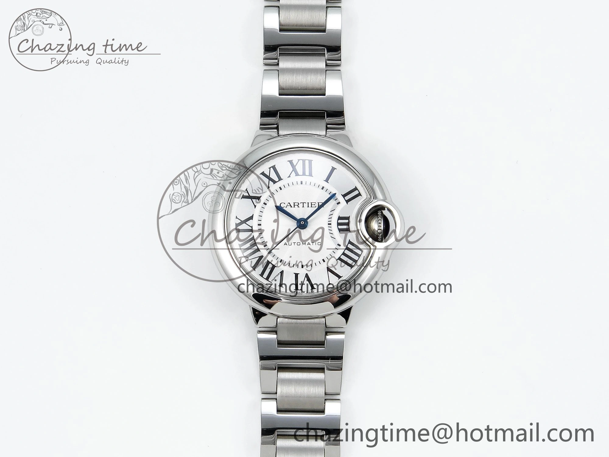 Ballon Bleu WSBB0044 33mm SS CHF 1:1 Best Edition White Textured Dial on SS Bracelet SEIKO NH05A