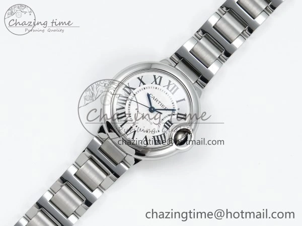Ballon Bleu WSBB0044 33mm SS CHF 1:1 Best Edition White Textured Dial on SS Bracelet SEIKO NH05A